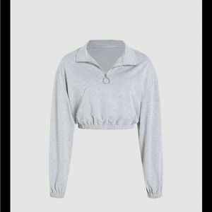 Grey Crop Top Jacket